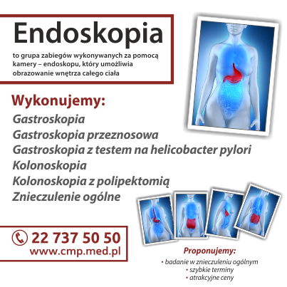 badania endoskopowe Piaseczno, badania endoskopowe Warszawa, Centrum Medyczne CMP